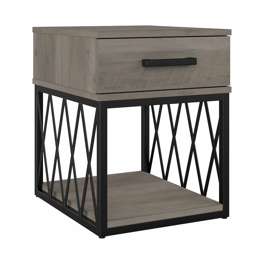 City Park Industrial End Table with Drawer. Picture 1