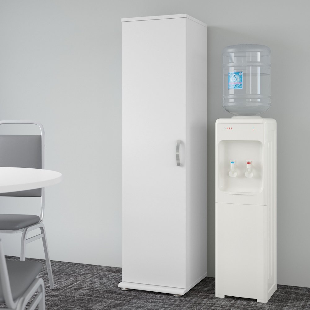 Universal Tall Narrow Storage Cabinet with Door and Shelves. Picture 2