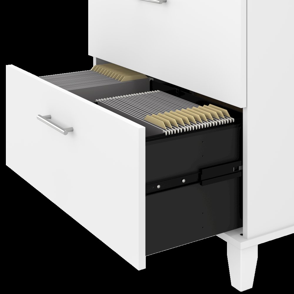 Somerset 72W L Shaped Desk with Hutch and Lateral File Cabinet. Picture 6