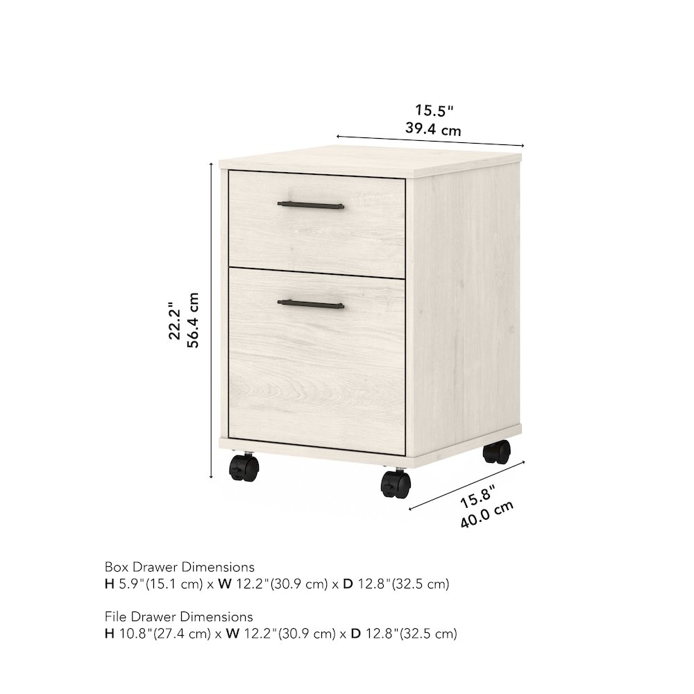 Key West 2 Drawer Mobile File Cabinet. Picture 7