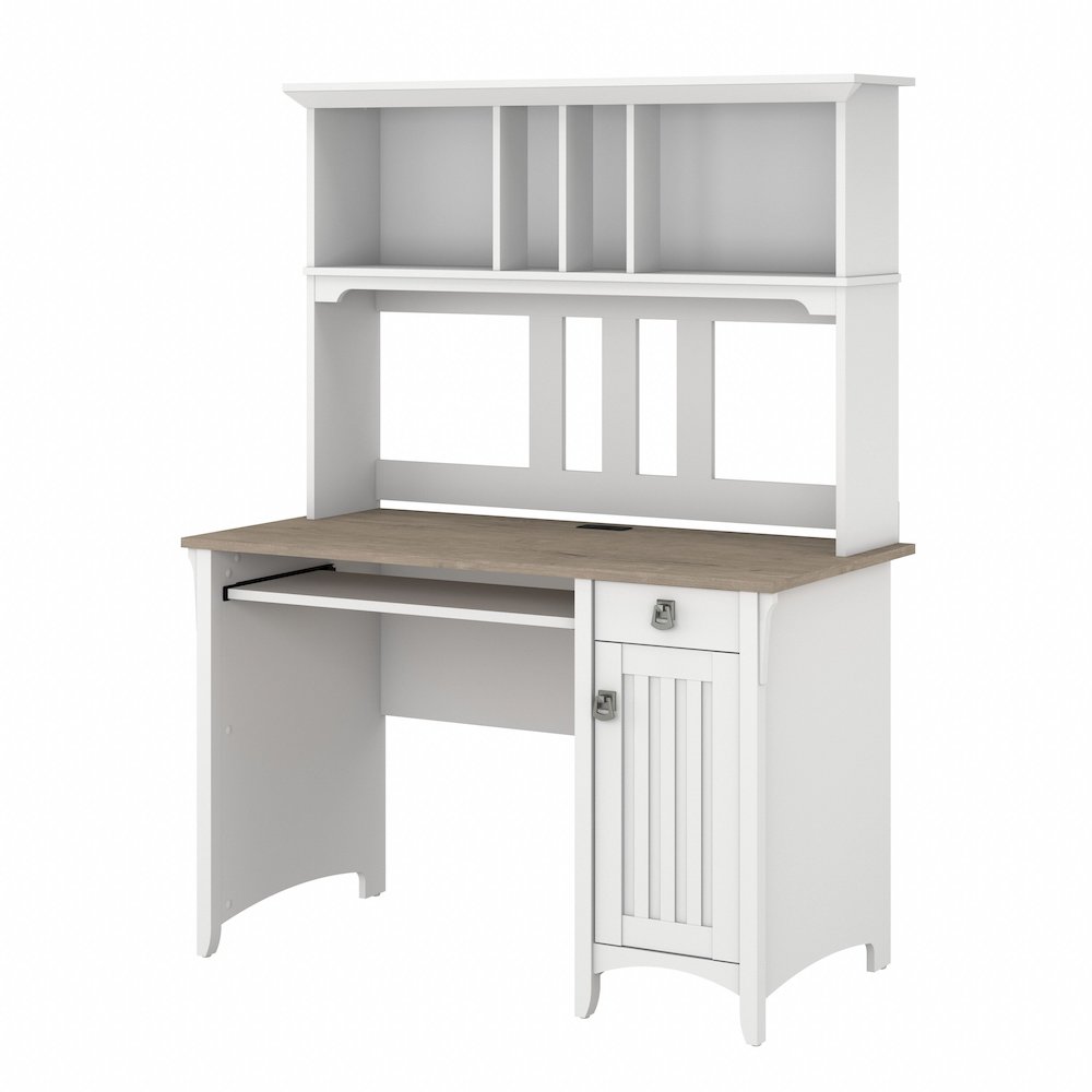 Salinas Small Computer Desk with Hutch. Picture 1