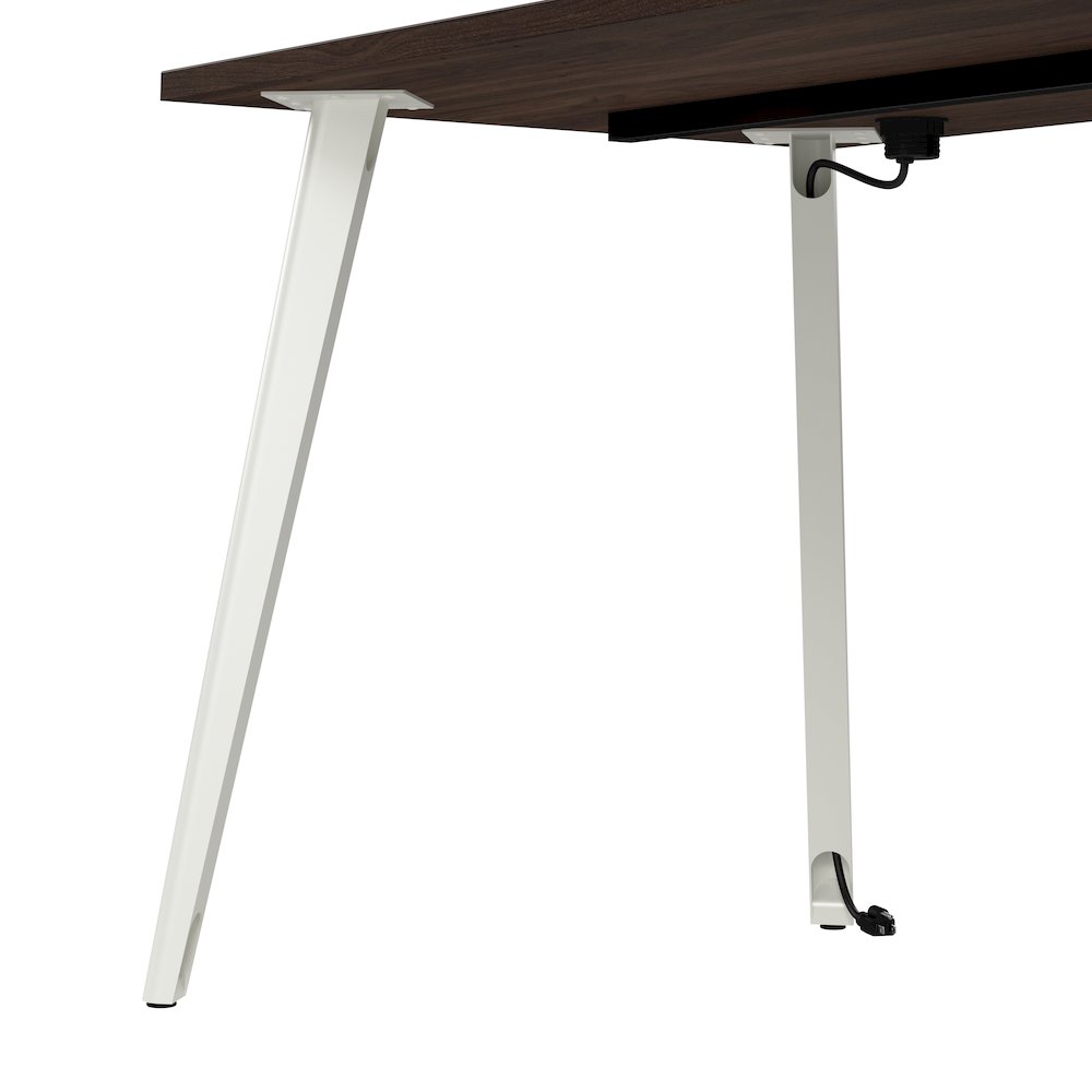 Vista 72W Desk with Splayed Metal Legs, Lateral File Cabinet, and Bookcase. Picture 9