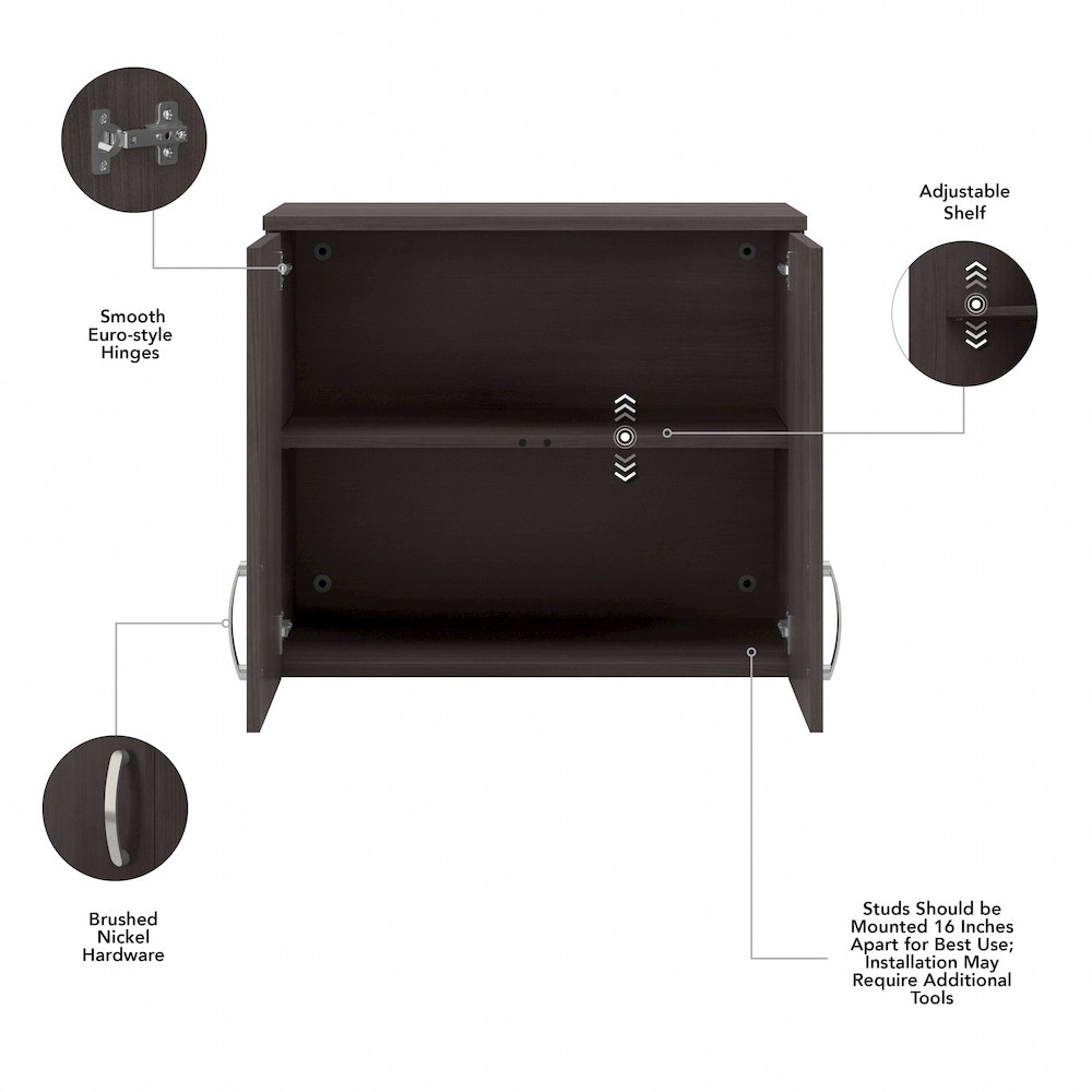 Universal Garage Wall Cabinet with Doors and Shelves. Picture 6