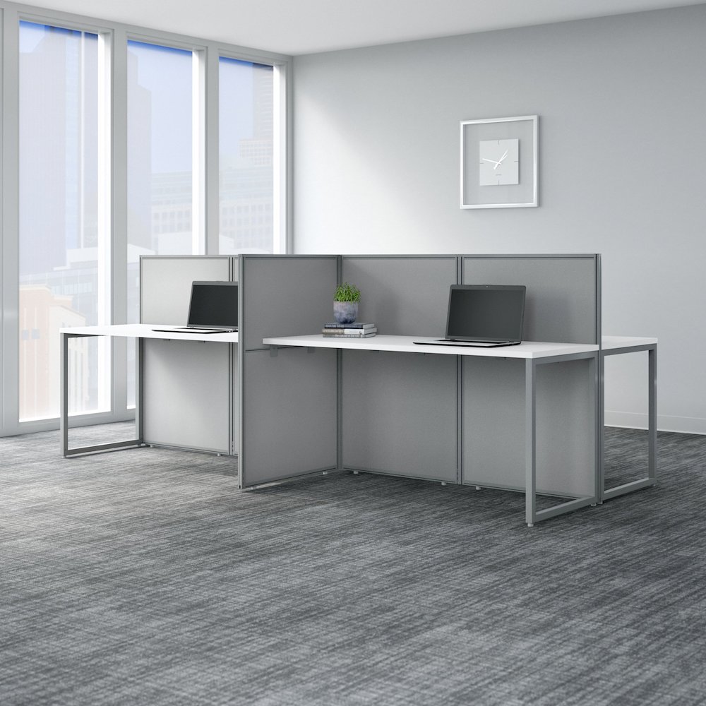 Easy Office 60W 4 Person Cubicle Desk Workstation with 45H Panels. Picture 2