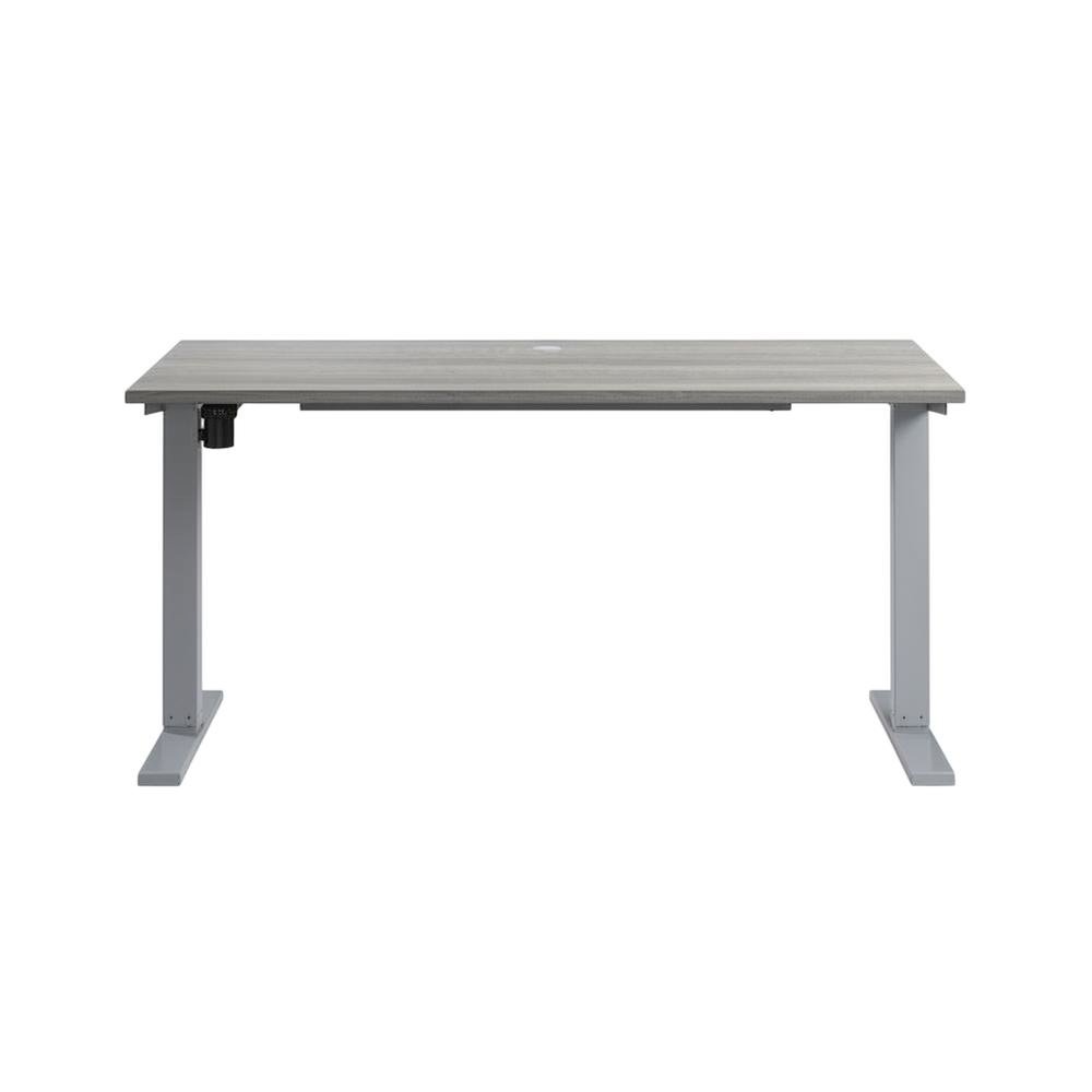 Electric Height-Adjustable Desk With Steel Frame And Silver Finish. Picture 4
