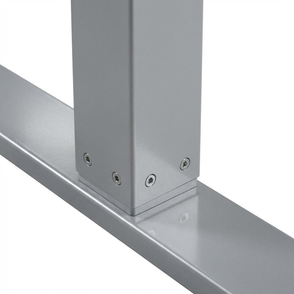 Electric Height-Adjustable Desk With Steel Frame And Silver Finish. Picture 6