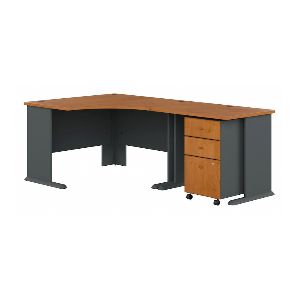 Series A 48W Corner Desk with 36W Return and Mobile File Cabinet. Picture 1