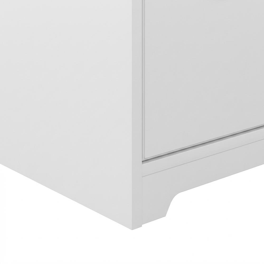 White L-Shaped Computer Desk With Drawers And Storage Organization. Picture 6