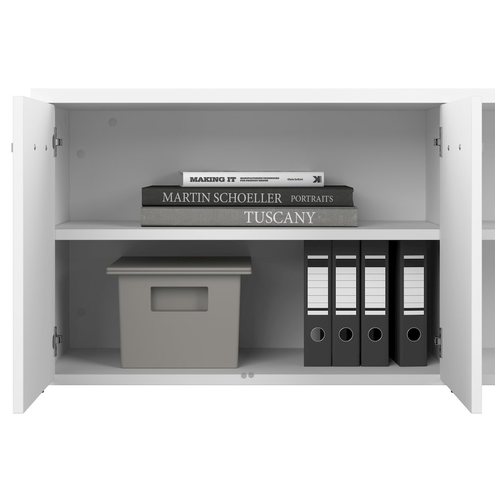 Studio C Low Storage Cabinet with Doors and Shelves. Picture 3