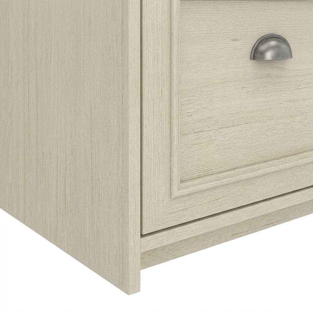Ivory L Shaped Desk With File Cabinet And Bookcase For Home Office. Picture 6