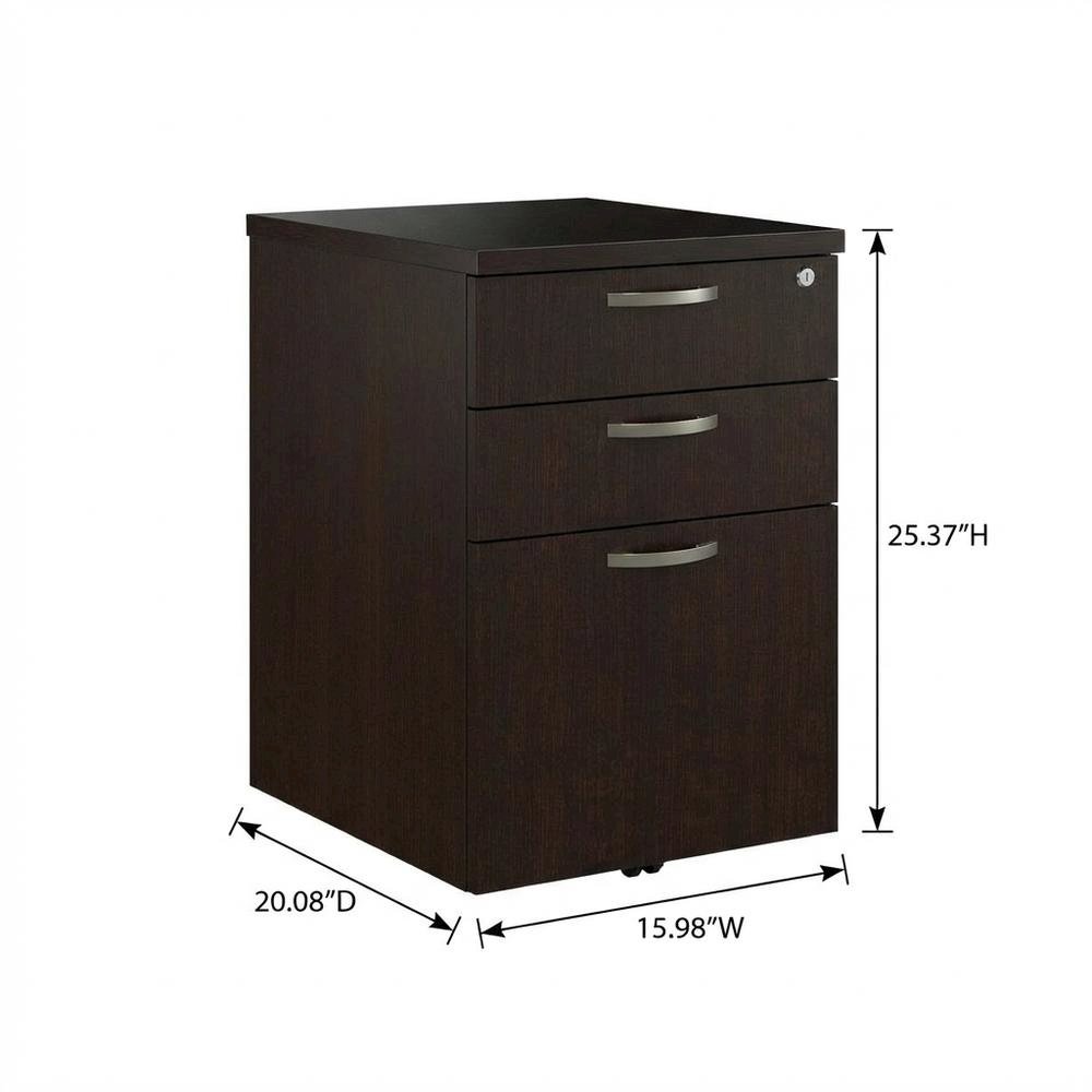 Mobile File Cabinet With 3 Drawers For Office Storage And Organization. Picture 7