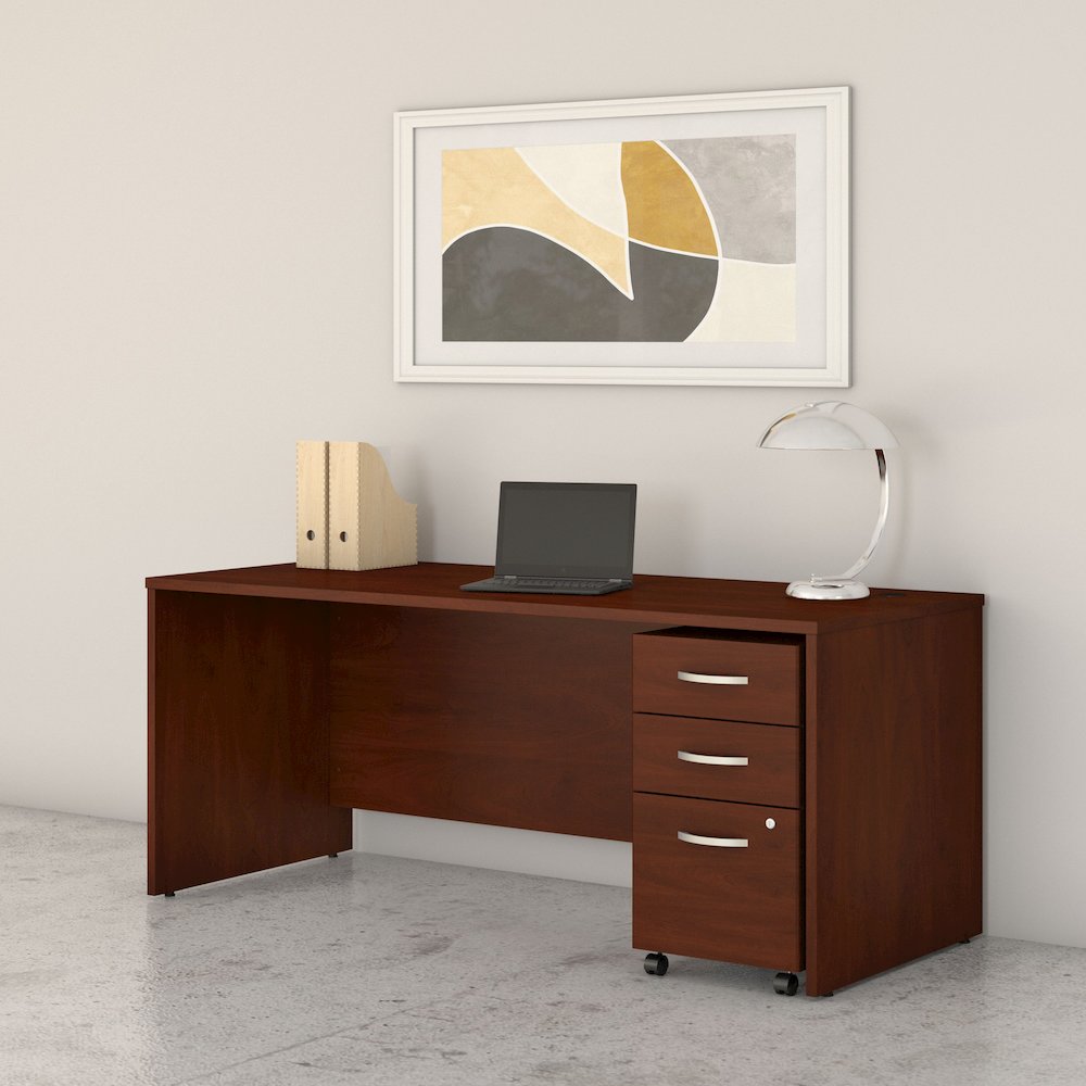 Studio C 72W x 30D Office Desk with Mobile File Cabinet. Picture 2