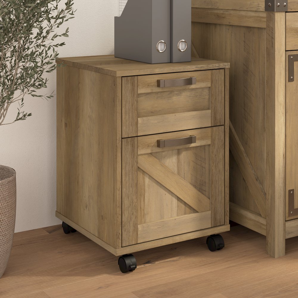 Knoxville 2 Drawer Mobile File Cabinet. Picture 2