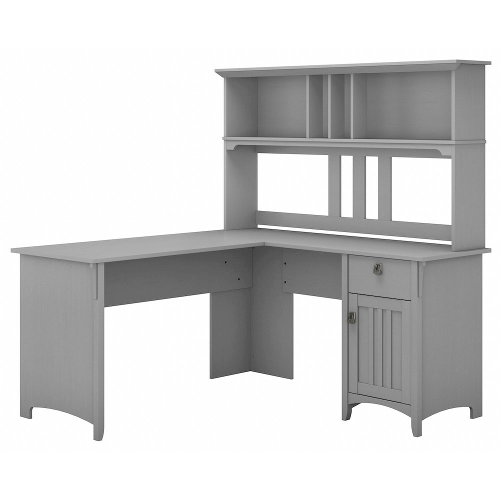 Salinas 60W L Shaped Desk with Hutch. Picture 1
