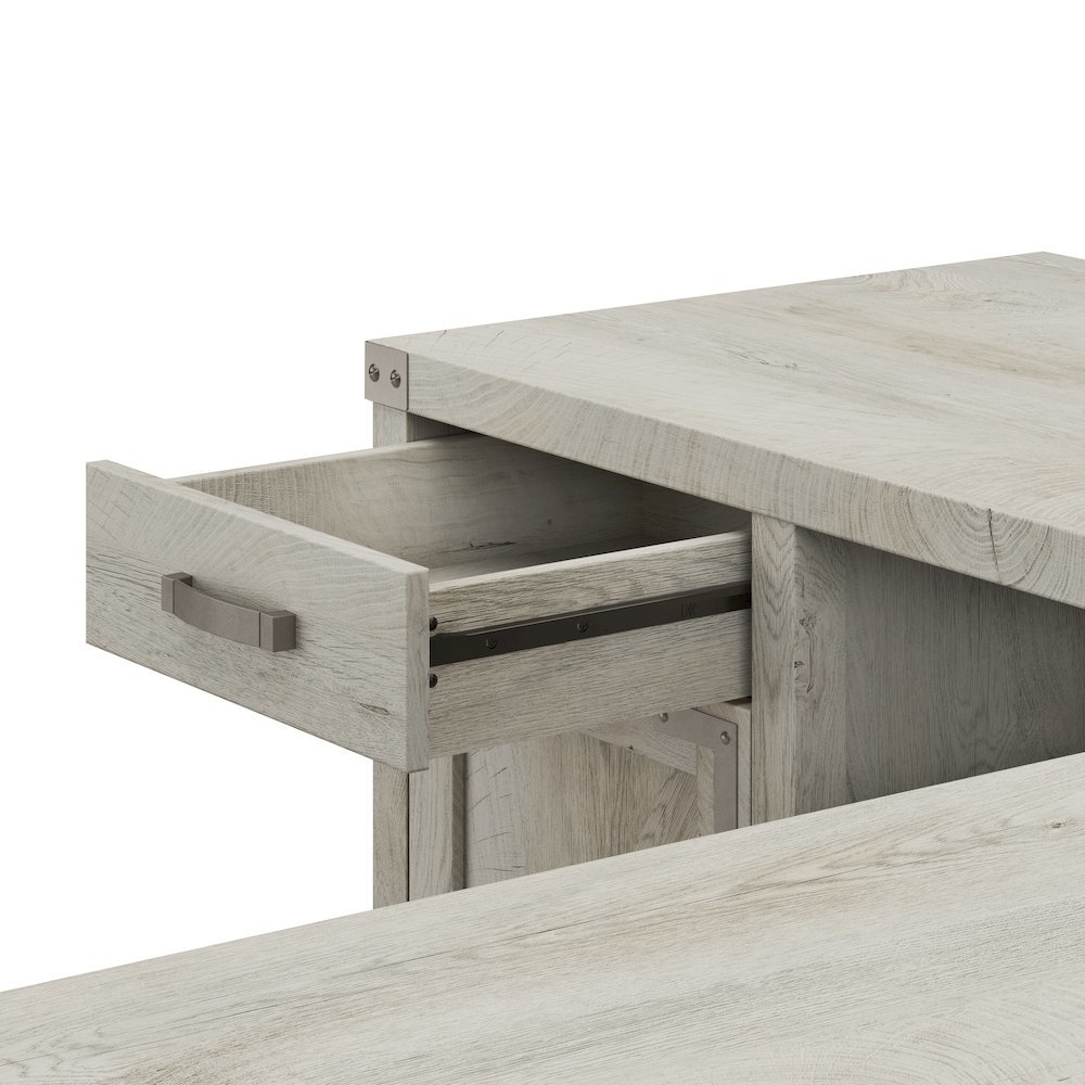 Knoxville 60W L Shaped Desk with Drawer and Storage Cabinet. Picture 4