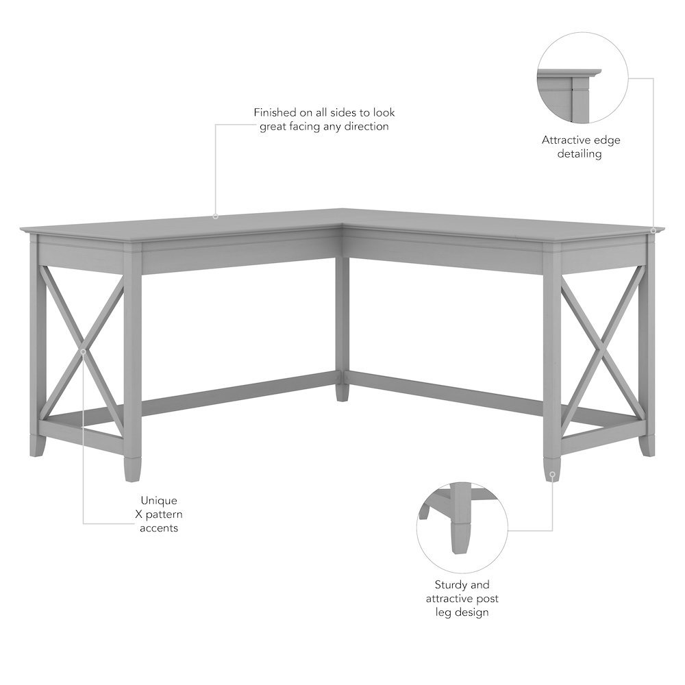 Key West 60W L Shaped Desk. Picture 5
