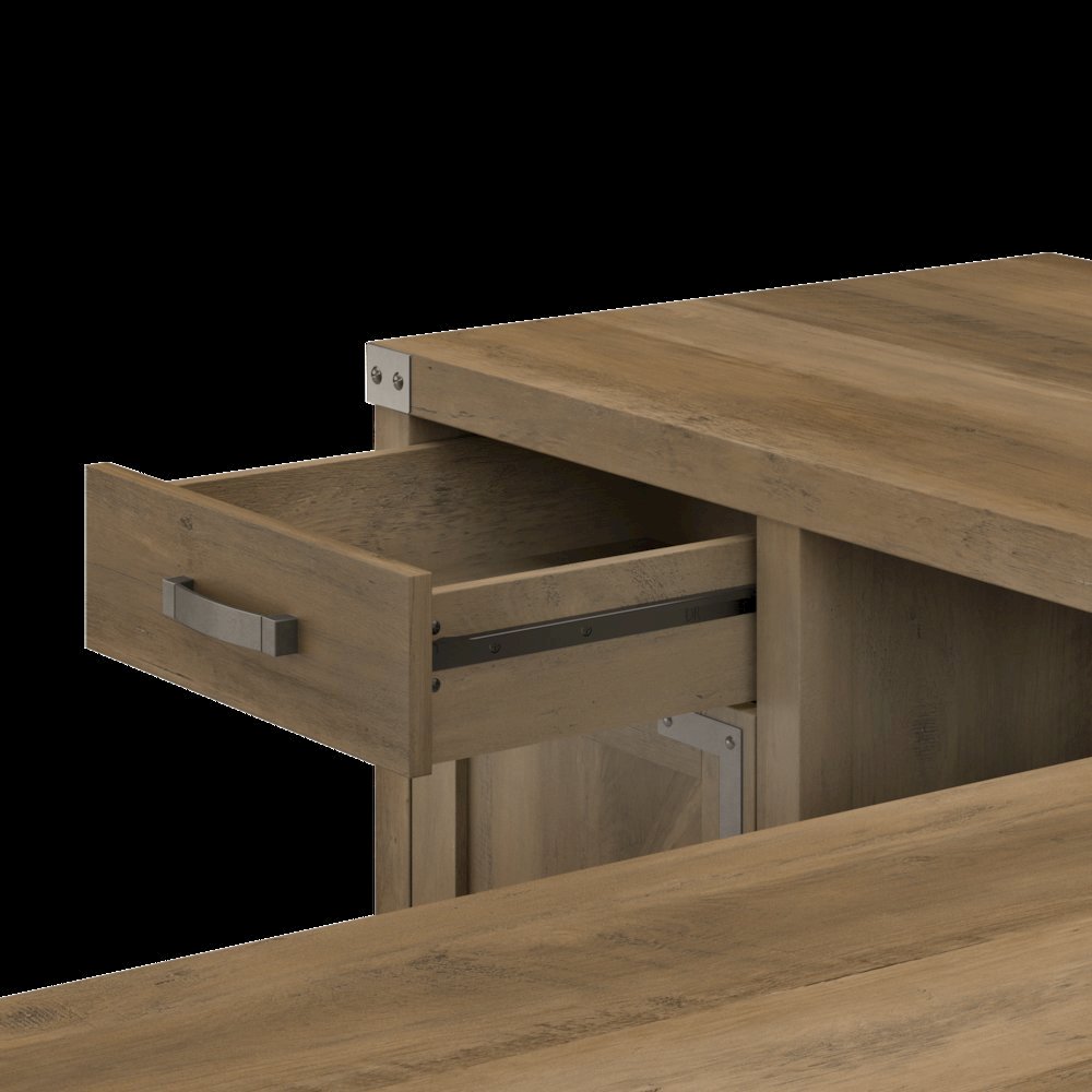 Knoxville 60W L Shaped Desk with 2 Drawer Lateral File Cabinet. Picture 4