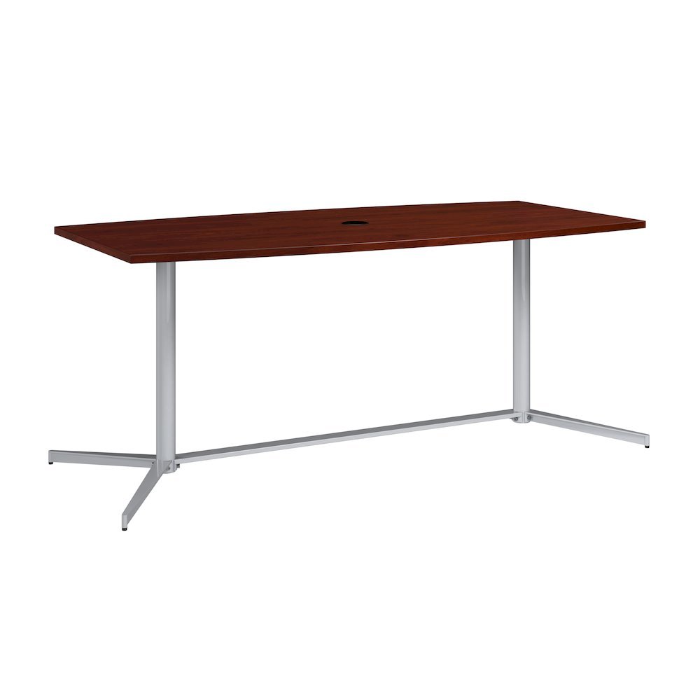 72-inch Office Conference Table with Metal Base in Hansen Cherry. Picture 1