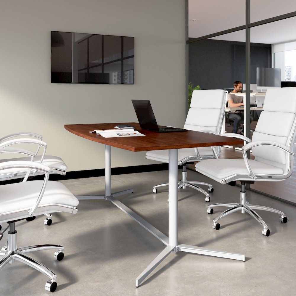 72-inch Office Conference Table with Metal Base in Hansen Cherry. Picture 2