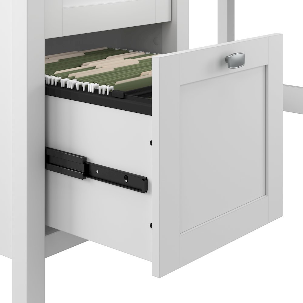 Broadview 54W Computer Desk with Drawers and Desktop Organizer. Picture 5