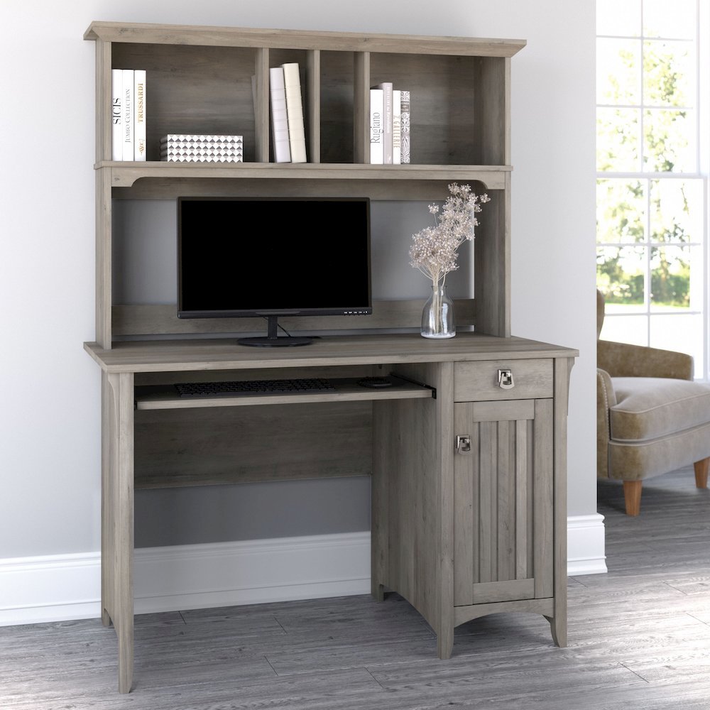 Salinas Small Computer Desk with Hutch. Picture 2