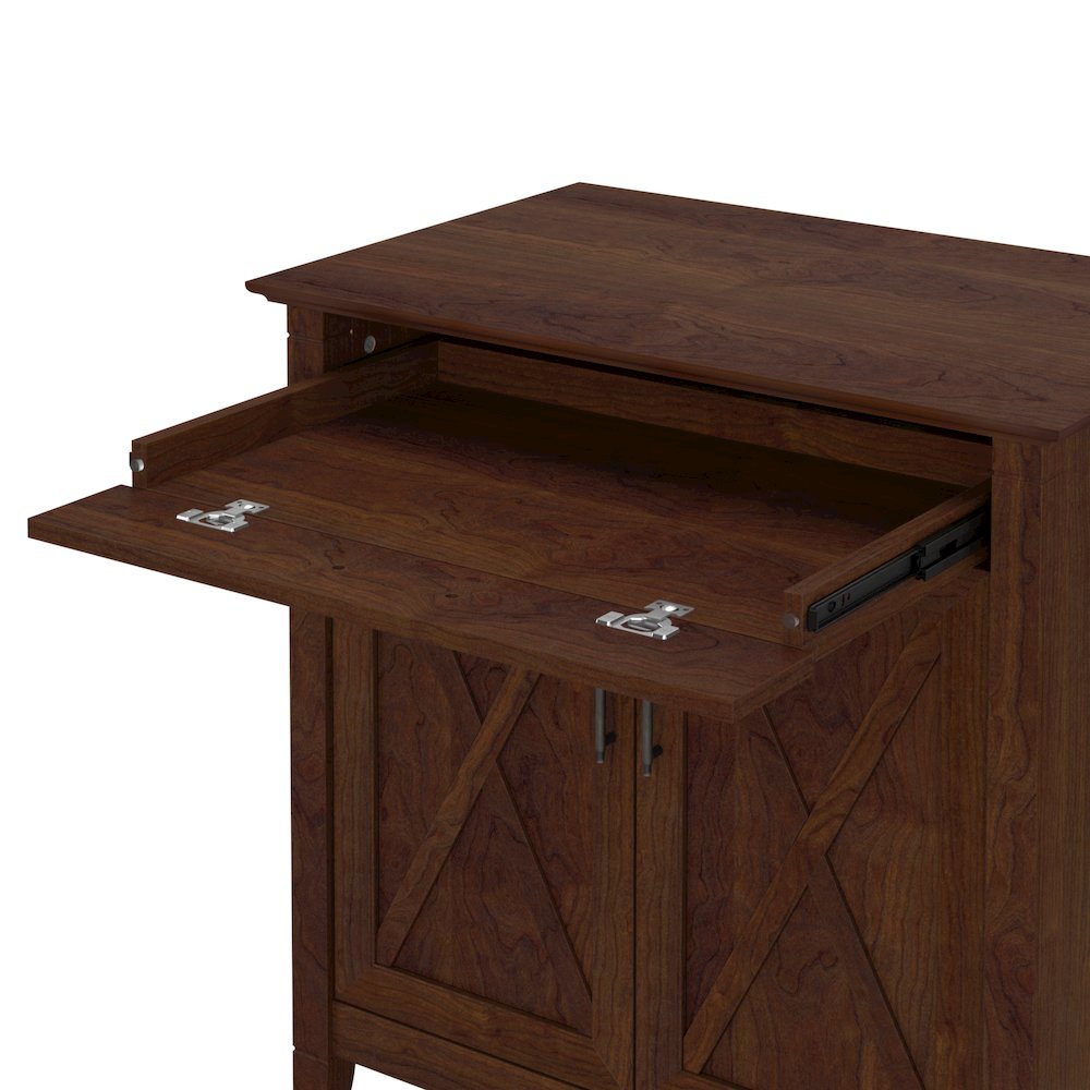 Key West Secretary Desk with Keyboard Tray and Storage Cabinet. Picture 3