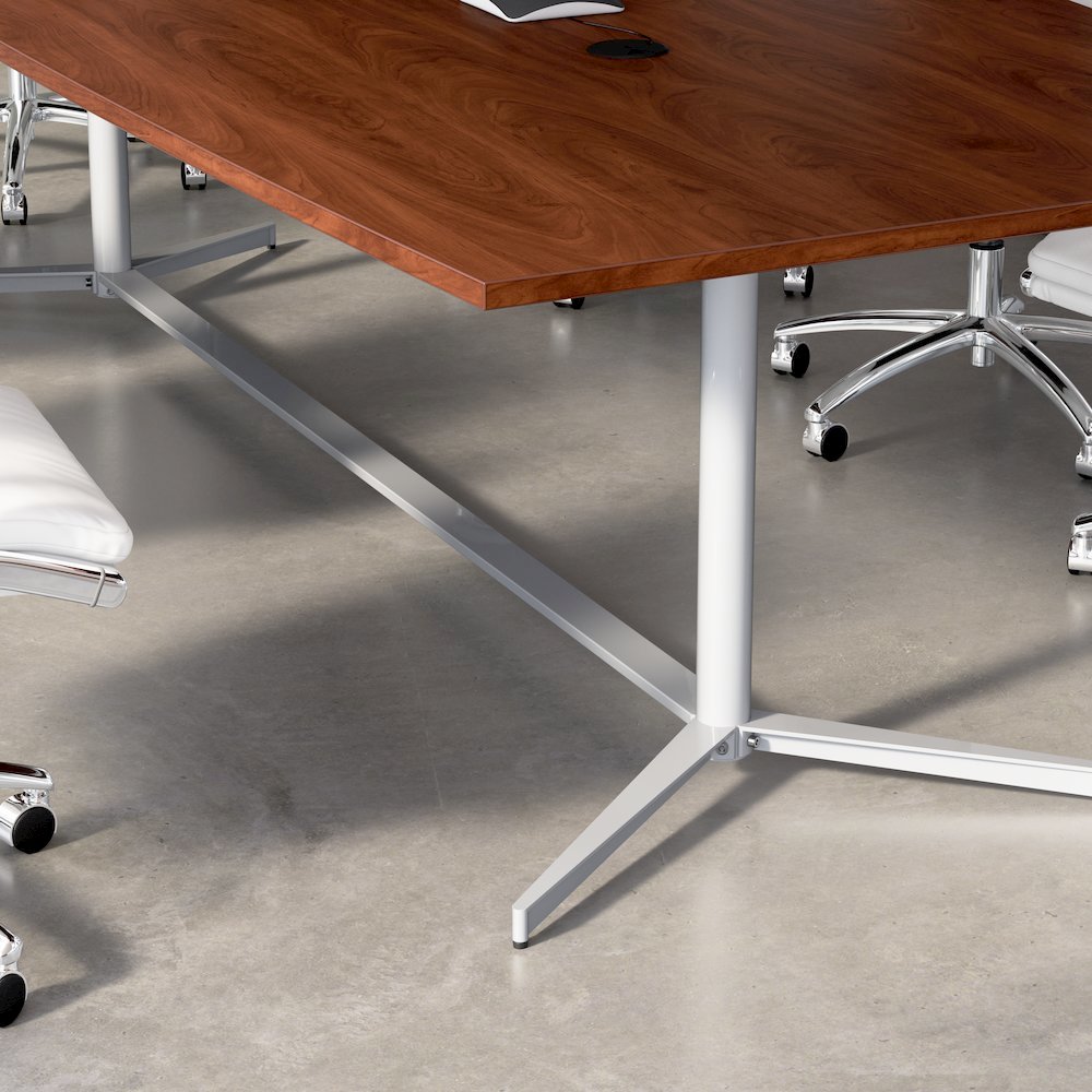 72-inch Office Conference Table with Metal Base in Hansen Cherry. Picture 4
