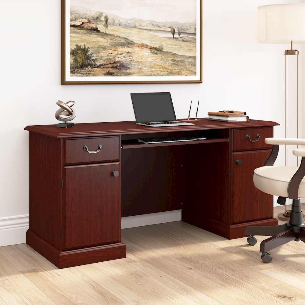 Arlington Computer Desk with Storage and Keyboard Tray. Picture 2