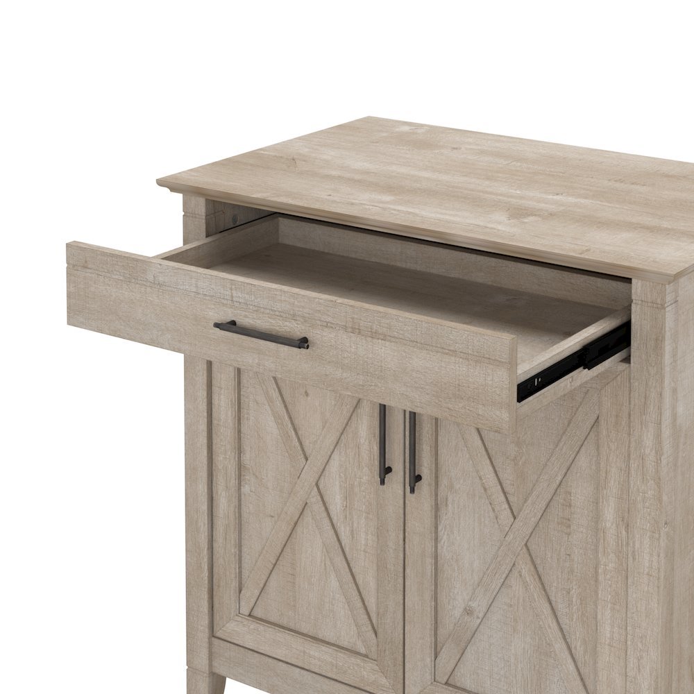 Key West Secretary Desk with Keyboard Tray and Storage Cabinet. Picture 4