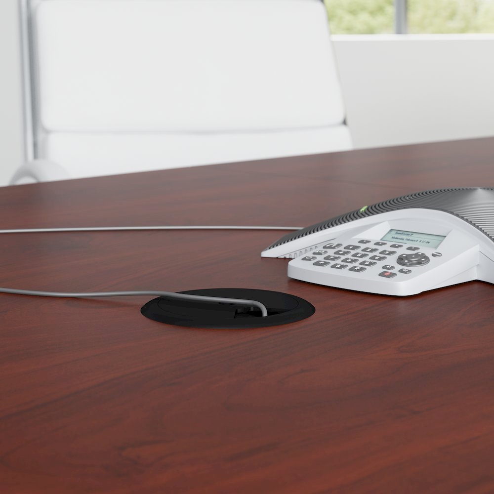 72-inch Office Conference Table with Metal Base in Hansen Cherry. Picture 5