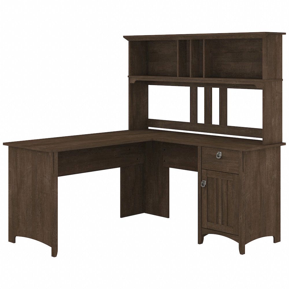 Salinas 60W L Shaped Desk with Hutch. Picture 1