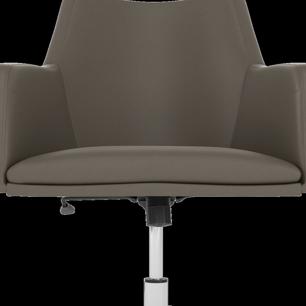 London Mid Back Leather Box Chair. Picture 7