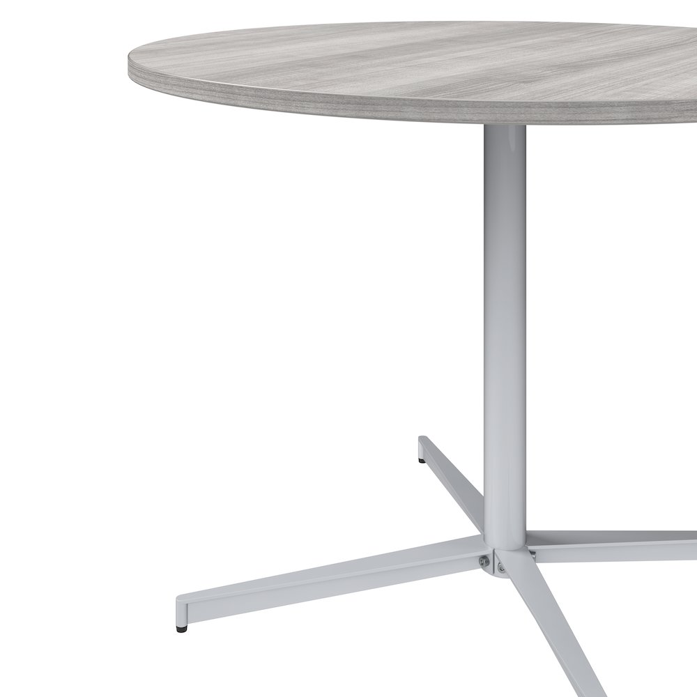 42-inch Round Conference Table with Metal Base in Platinum Gray. Picture 5