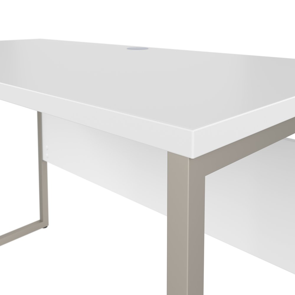 Hybrid 72W x 30D L Shaped Table Desk with Metal Legs. Picture 5