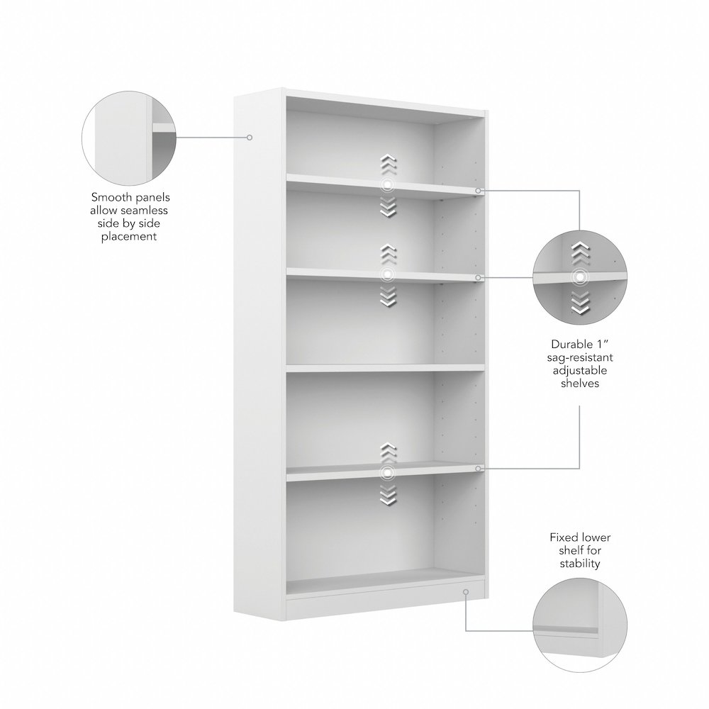 Universal Tall 5 Shelf Bookcase. Picture 7