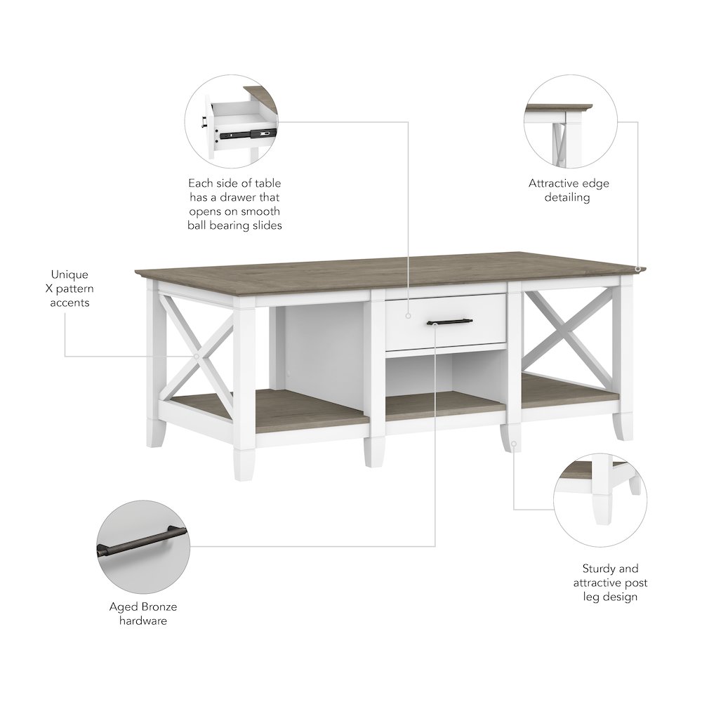 Key West Coffee Table with Storage. Picture 7