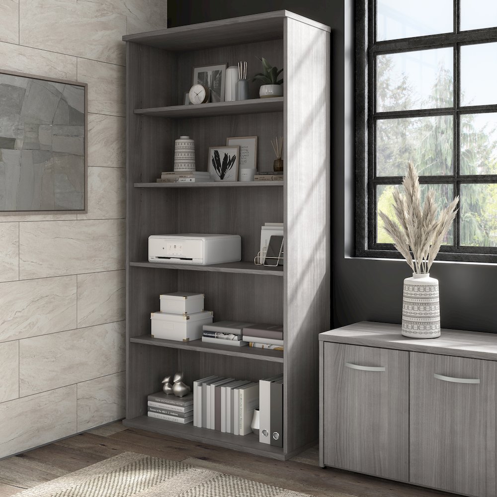 Hybrid Tall 5 Shelf Bookcase. Picture 2