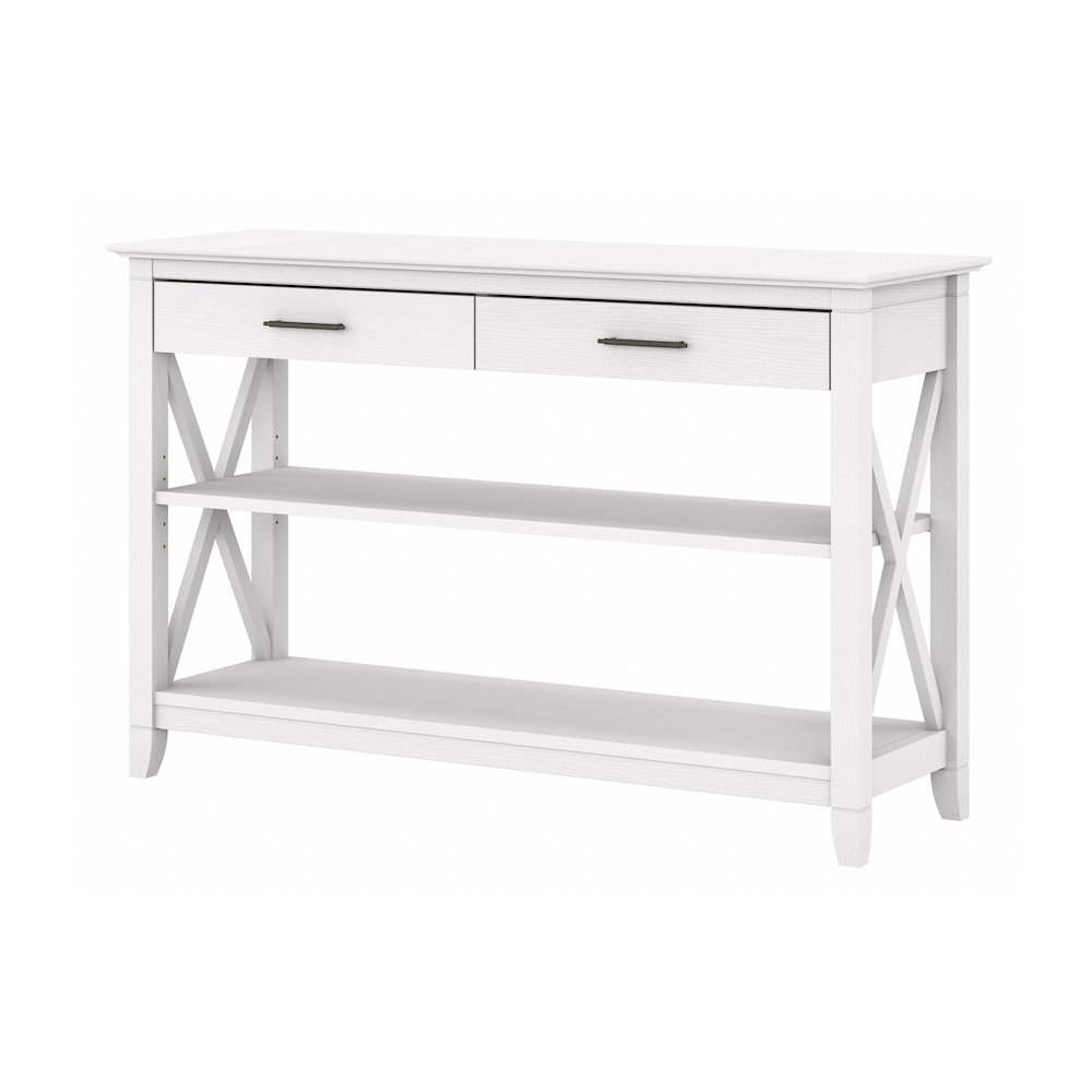 Key West Console Table with Drawers and Shelves. Picture 1