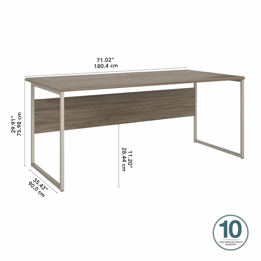 Hybrid 72W x 36D Computer Table Desk with Metal Legs. Picture 6