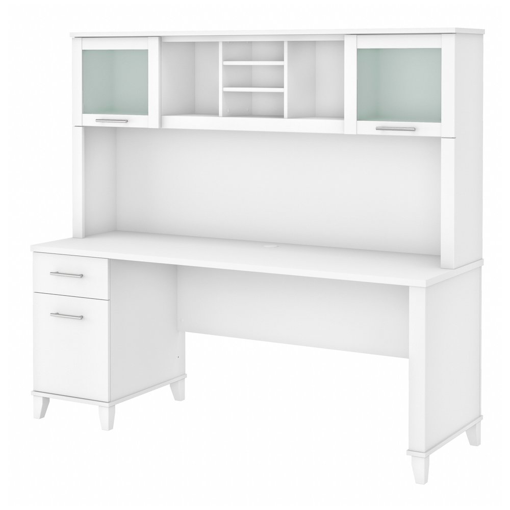 Somerset 72W Office Desk with Drawers and Hutch. Picture 1
