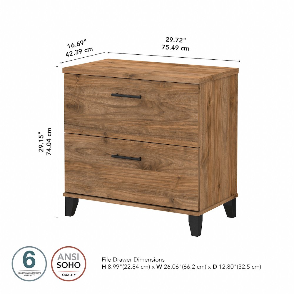 Somerset 2 Drawer Lateral File Cabinet. Picture 8