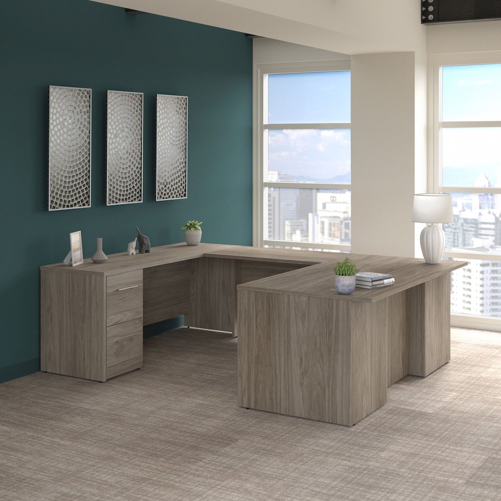 Office 500 72W U Shaped Executive Desk with Drawers. Picture 2