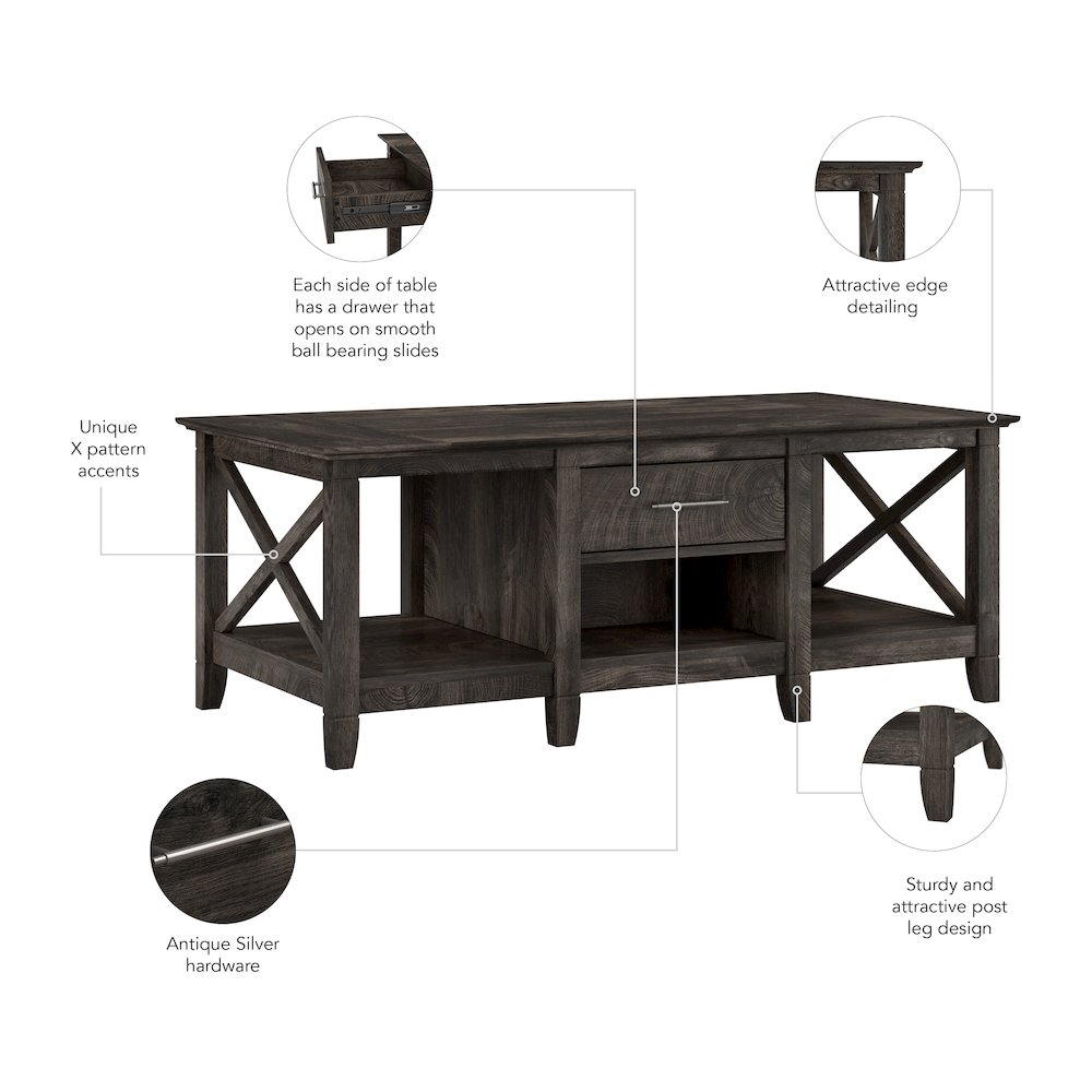 Key West Coffee Table with Storage. Picture 7