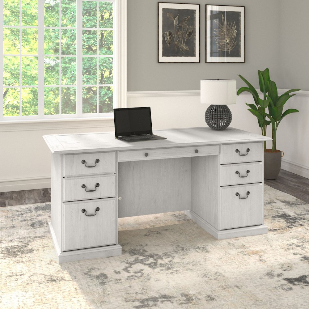 Saratoga Executive Desk with Drawers. Picture 2