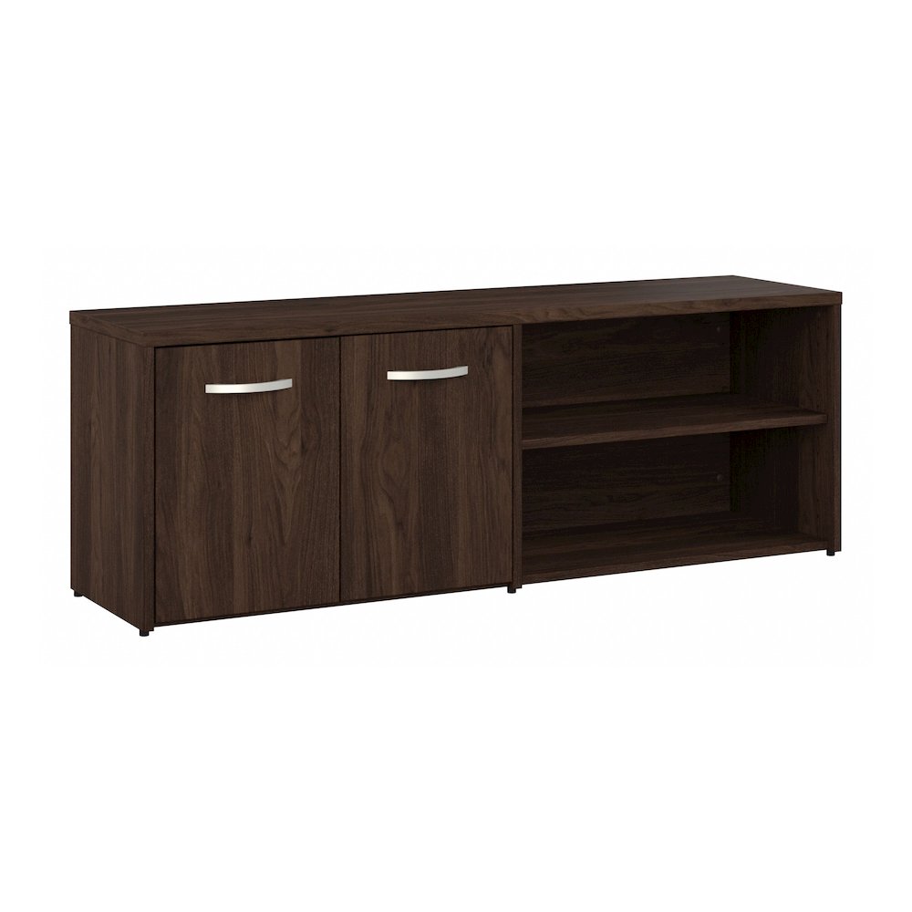 Hybrid Low Storage Cabinet with Doors and Shelves. Picture 1