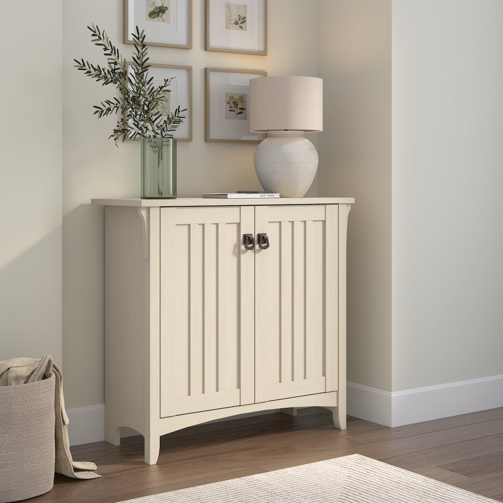 Salinas Small Storage Cabinet with Doors and Shelves. Picture 2