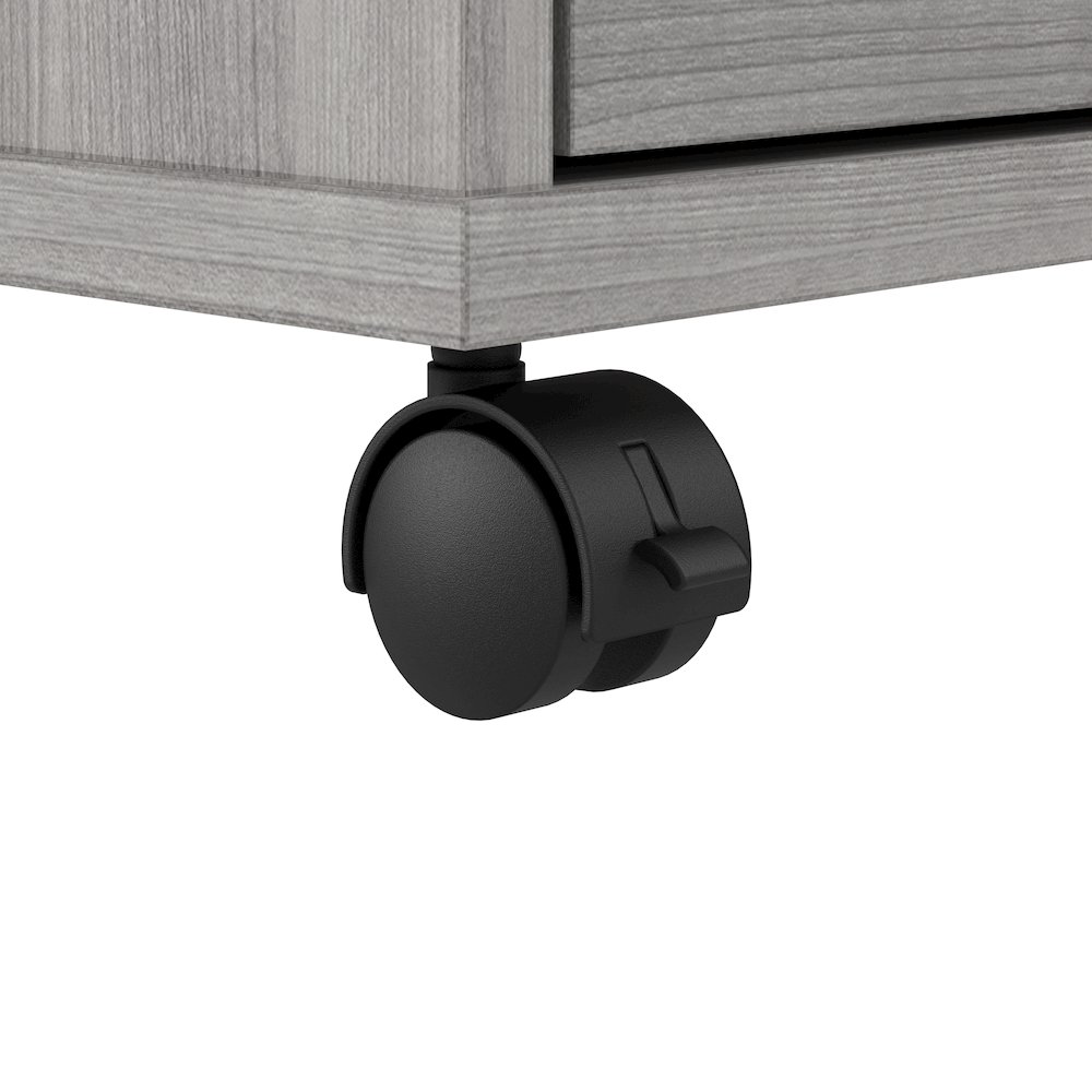 Hustle Rolling Storage Cabinet with Drawers and Shelves in Platinum Gray. Picture 8