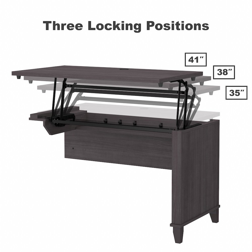 Somerset 72W 3 Position Sit to Stand L Shaped Desk with Hutch. Picture 9