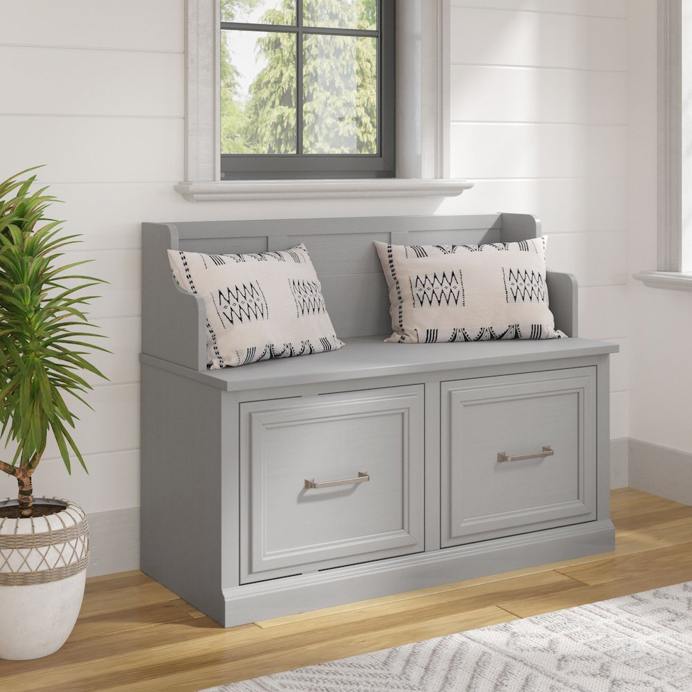 Woodland 40W Entryway Bench with Doors. Picture 2