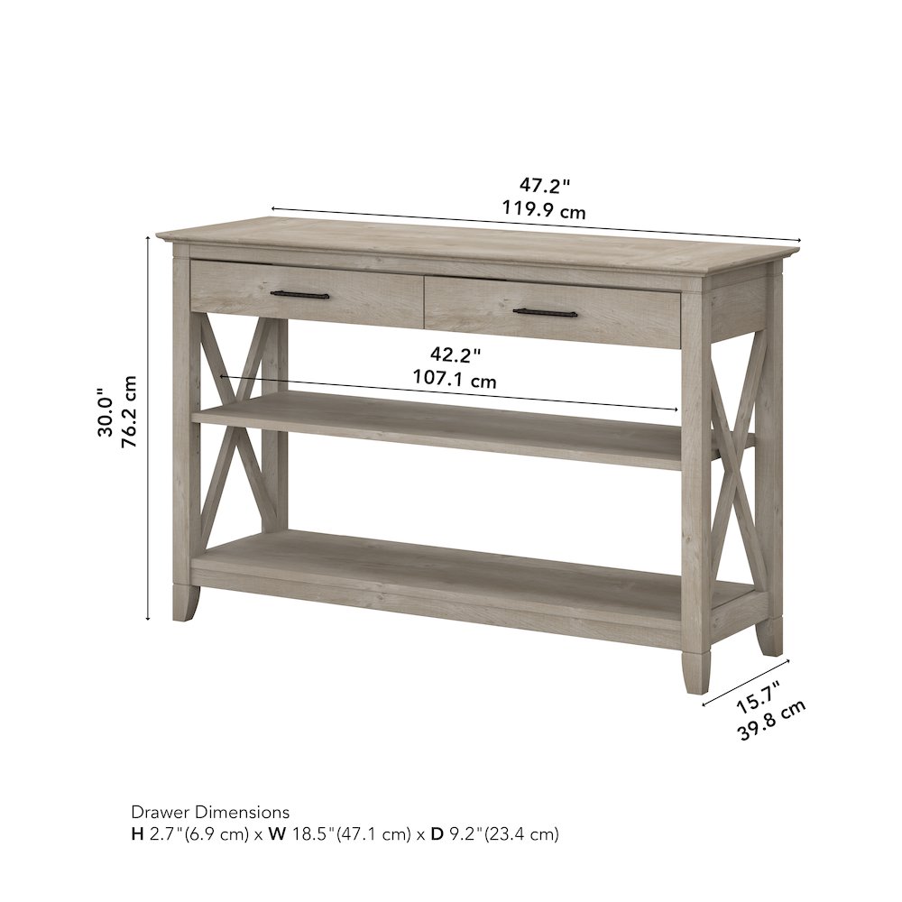 Key West Console Table with Drawers and Shelves. Picture 9